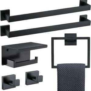 Black Bathroom Hardware Set
