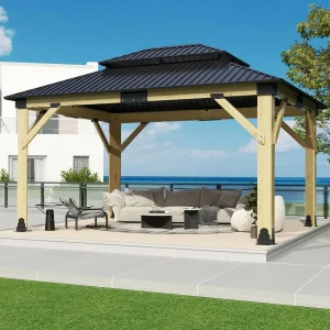 Wooden Hardtop Patio Gazebo